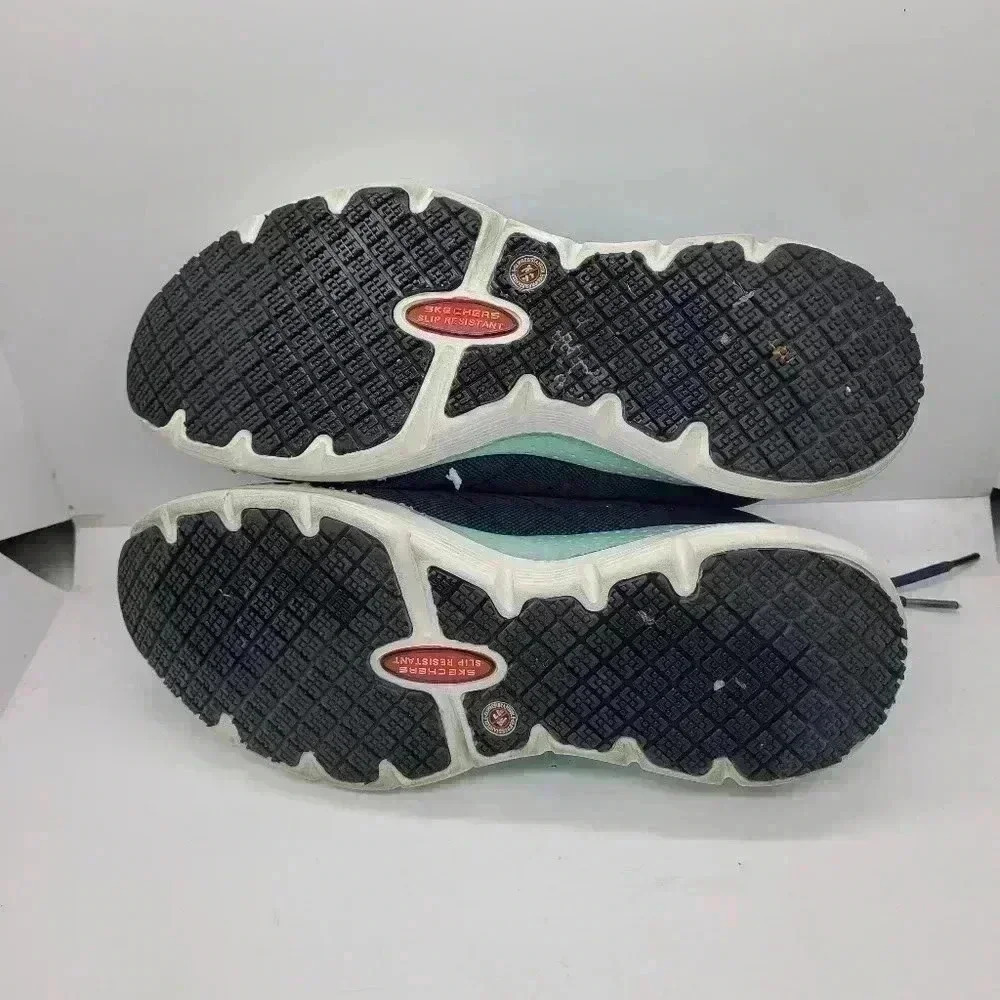 Skechers Comp Toe Arch Fit Slip Resistant Shoes Blue Sz 6.5 - Picture 5 of 9